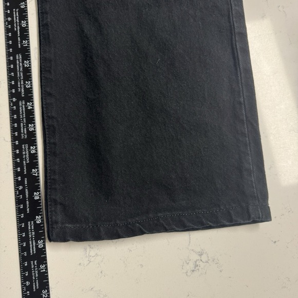 Levis 501 Black Straight Button Fly Mid Rise Denim Jeans Men's Size 42x30 - Picture 6 of 6